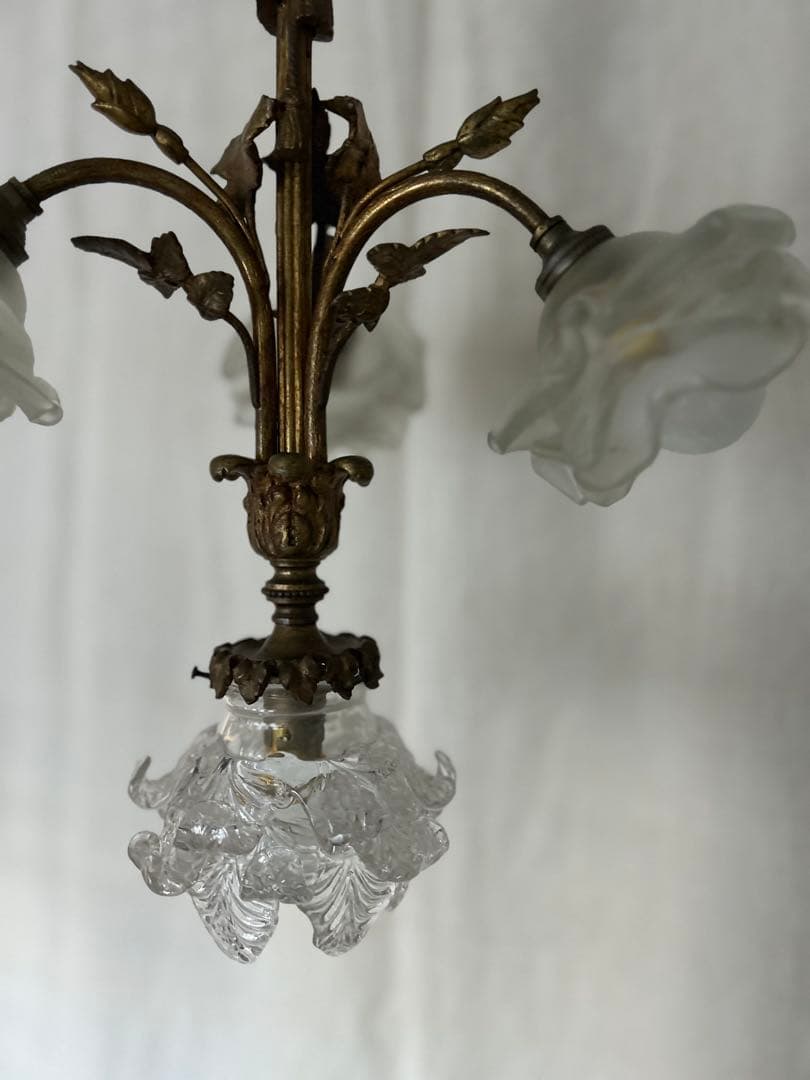 フランスアンティーク ローズリボンランプ