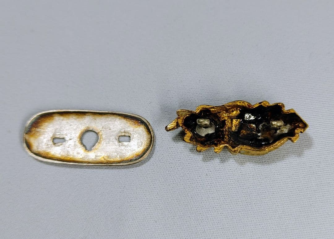 金無垢 鮑前金具