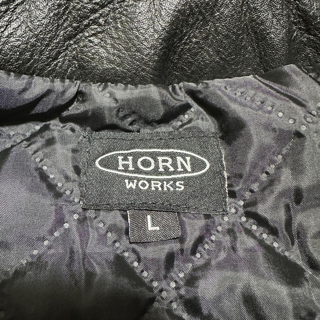 専用★美品✨ホーンワークス　シングルライダースジャケット　ブラック　バッファロー
