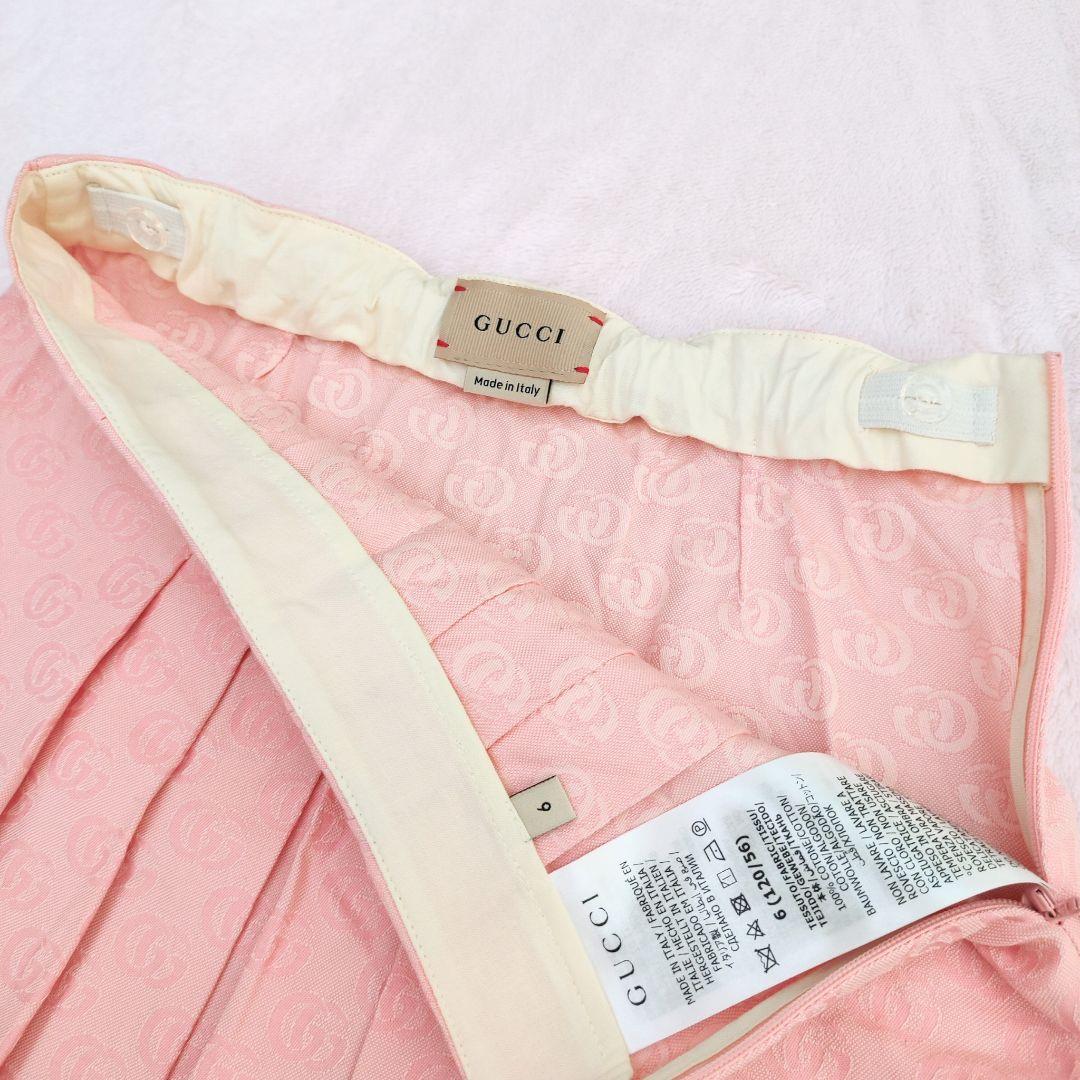 30代OL様 未使用 グッチ GUCCI ジャカードプリーツスカート