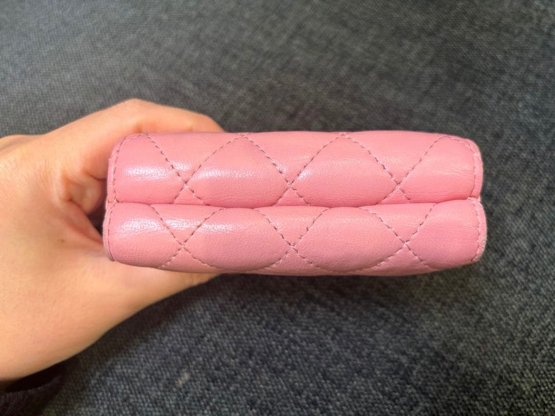 CHANEL マトラッセミニウォレットピンク