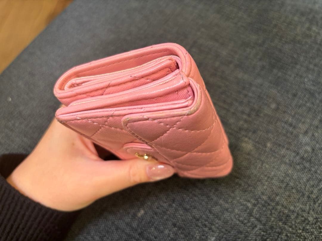 CHANEL マトラッセミニウォレットピンク