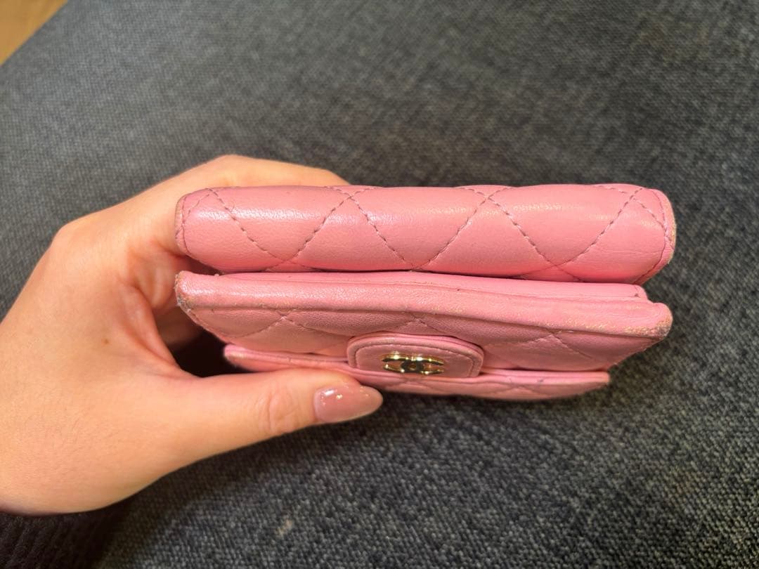 CHANEL マトラッセミニウォレットピンク