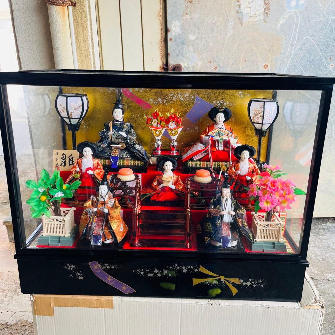 【ひな祭りに】 ひな人形　オルゴール付き　電気付き
