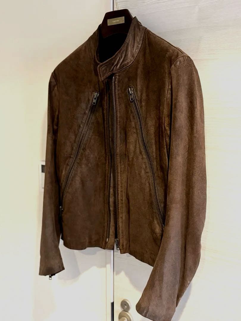 花*う様 martin margiela 八の字ベイクドレザー ライダース　レザ