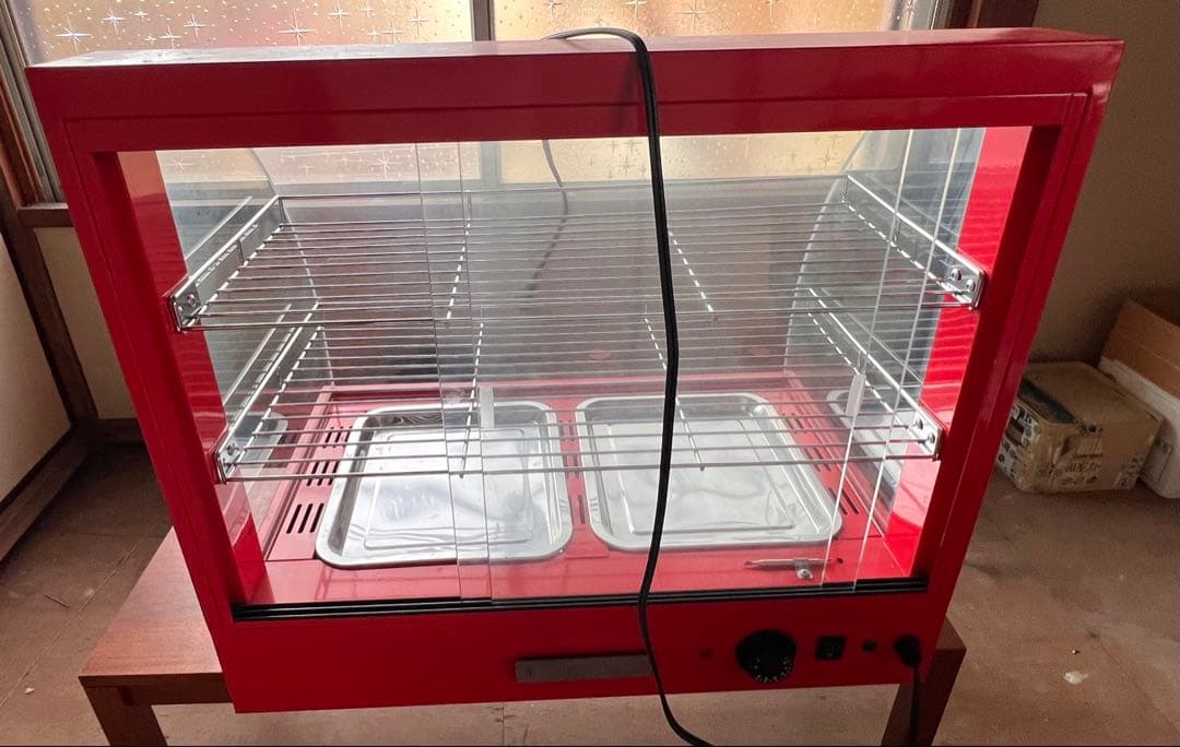 ホットショーケース 業務用 背面オープン 保温　陳列台コロッケ ポテト イベント