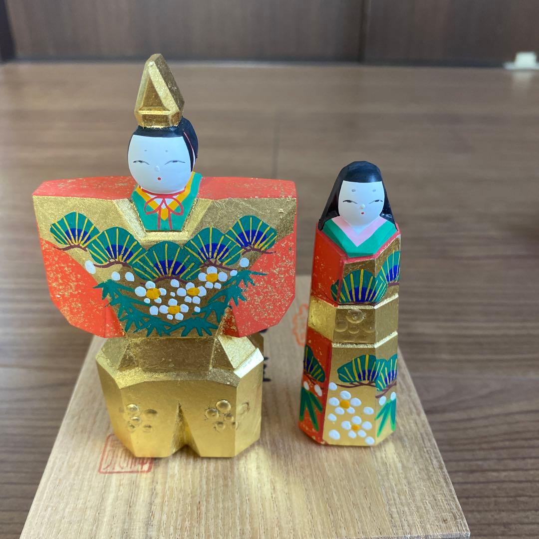 トモ　　雛人形　川口神泉　一刀彫