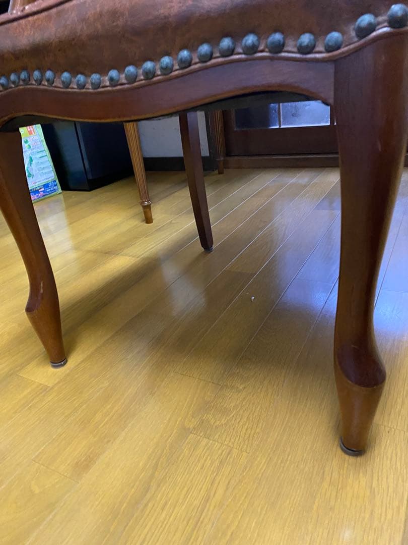 書斎 椅子 ブラウンアームチェア クラシックスタイル