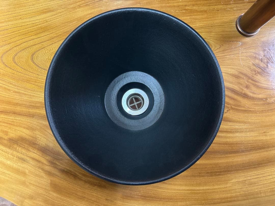 こ*う様 新品★信楽焼★手洗鉢★洗面ボウル★洗面鉢★陶器★約25.5㎝★黒