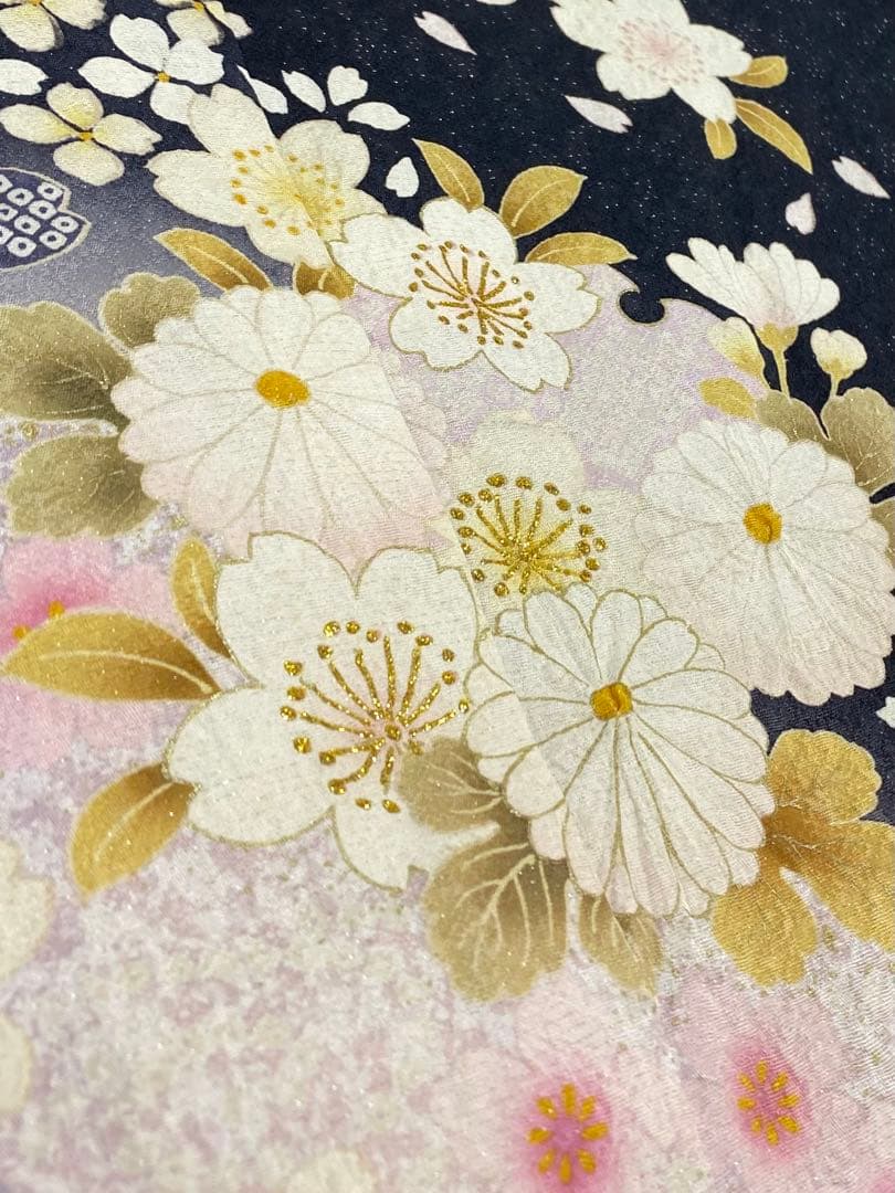 振袖 豪華 銀通し 絞り加工 グリッター 紋意匠 身丈163cm