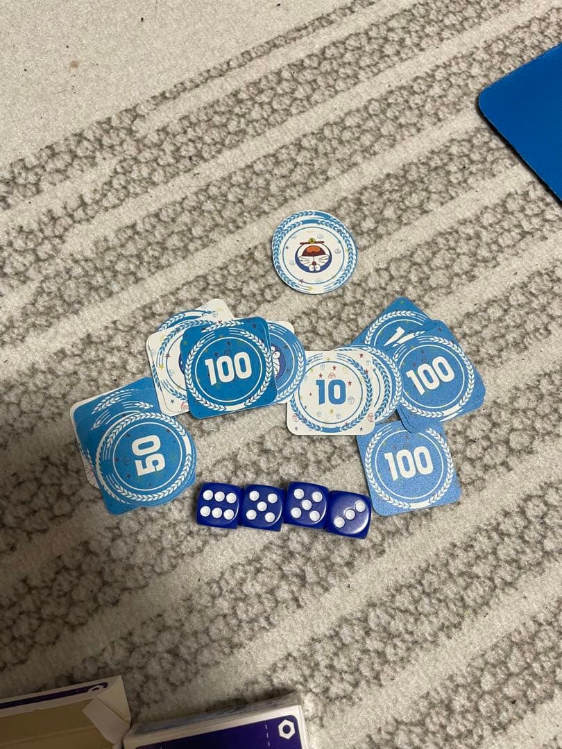 ドラえもん麻雀牌（レーザー彫刻) 専用ケース付き　144個　大きな麻雀44mm