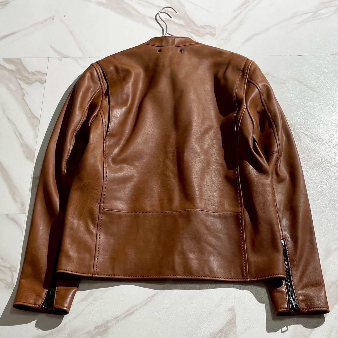 ジャケット・アウター COACH Mint Single Riders Jacket Leather
