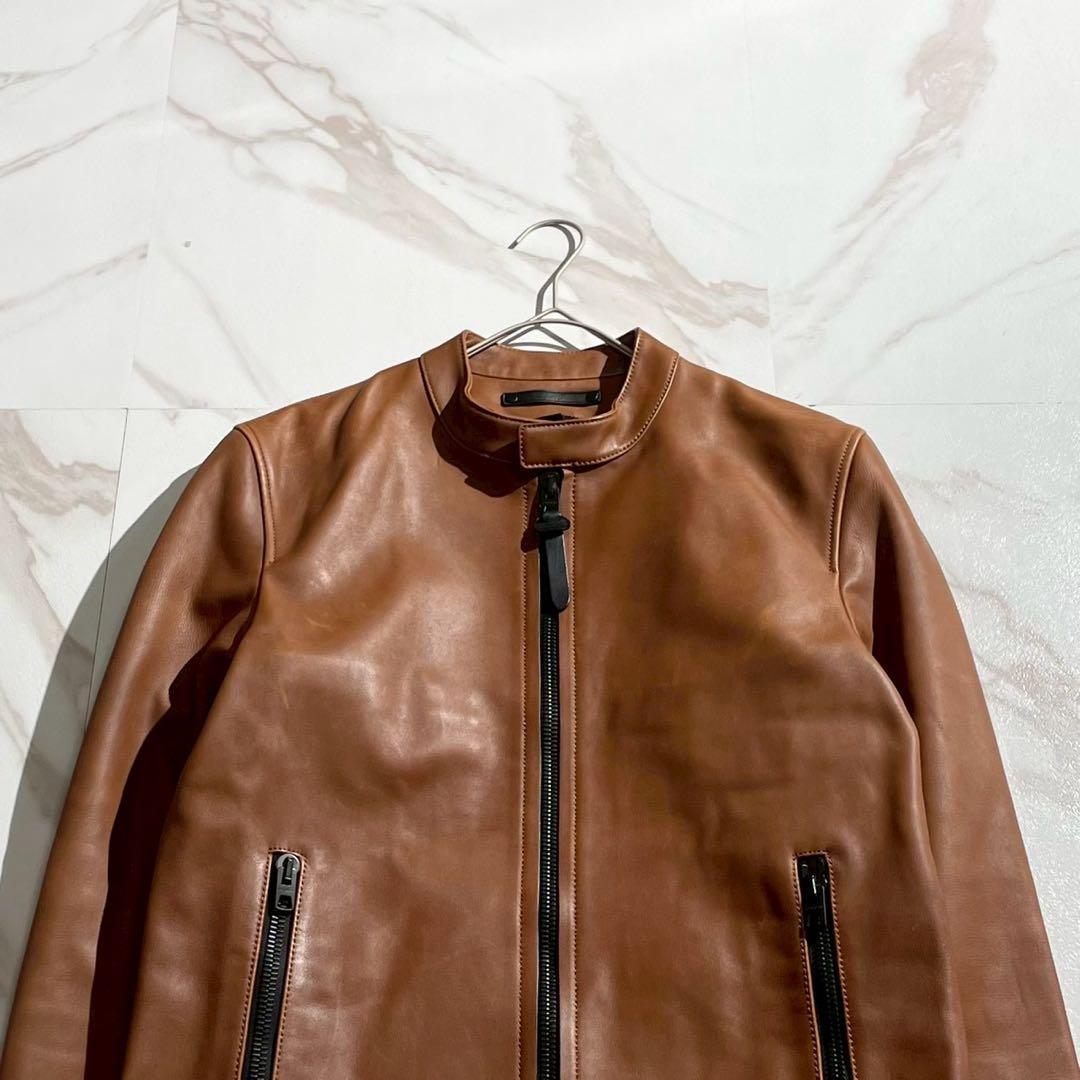 ジャケット・アウター COACH Mint Single Riders Jacket Leather