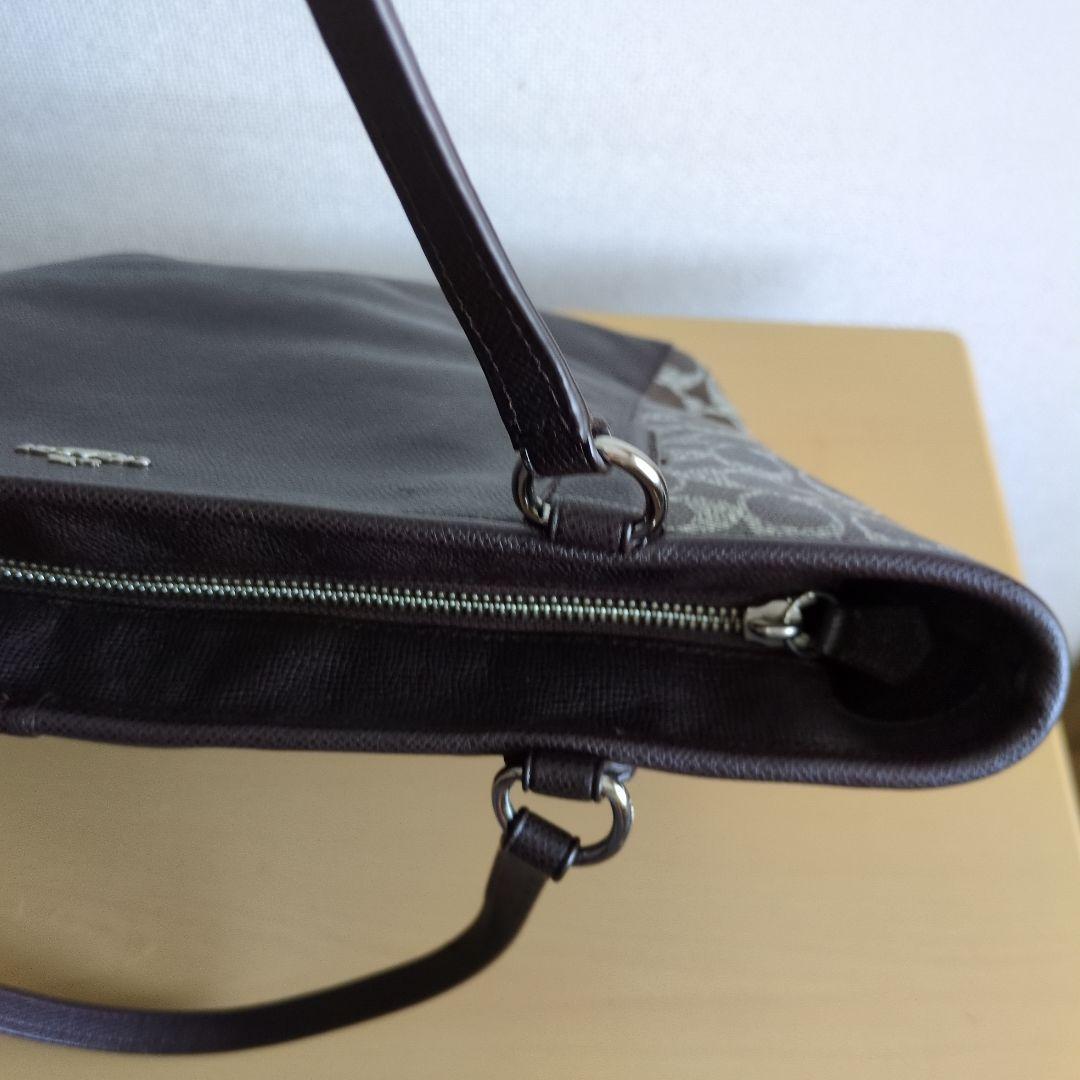 ✿未使用に近い✿　コーチ　トートショルダーバッグ　ブラウン　レザー