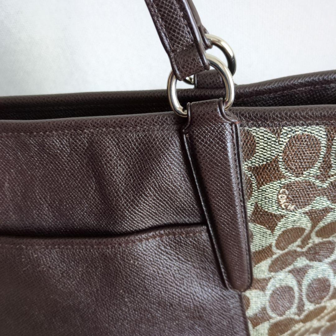 ✿未使用に近い✿　コーチ　トートショルダーバッグ　ブラウン　レザー