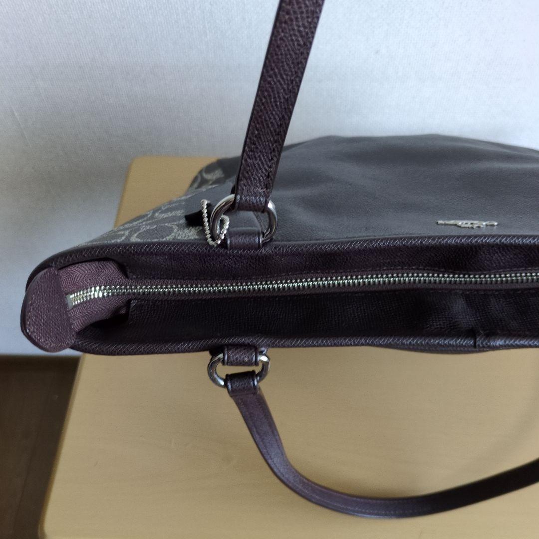 ✿未使用に近い✿　コーチ　トートショルダーバッグ　ブラウン　レザー