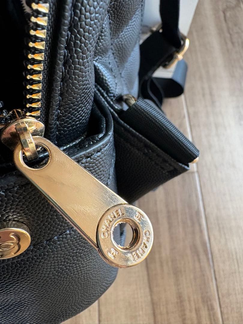 シャネル ブラック リュック ノベルティ キャビア調 お年玉限定価格！