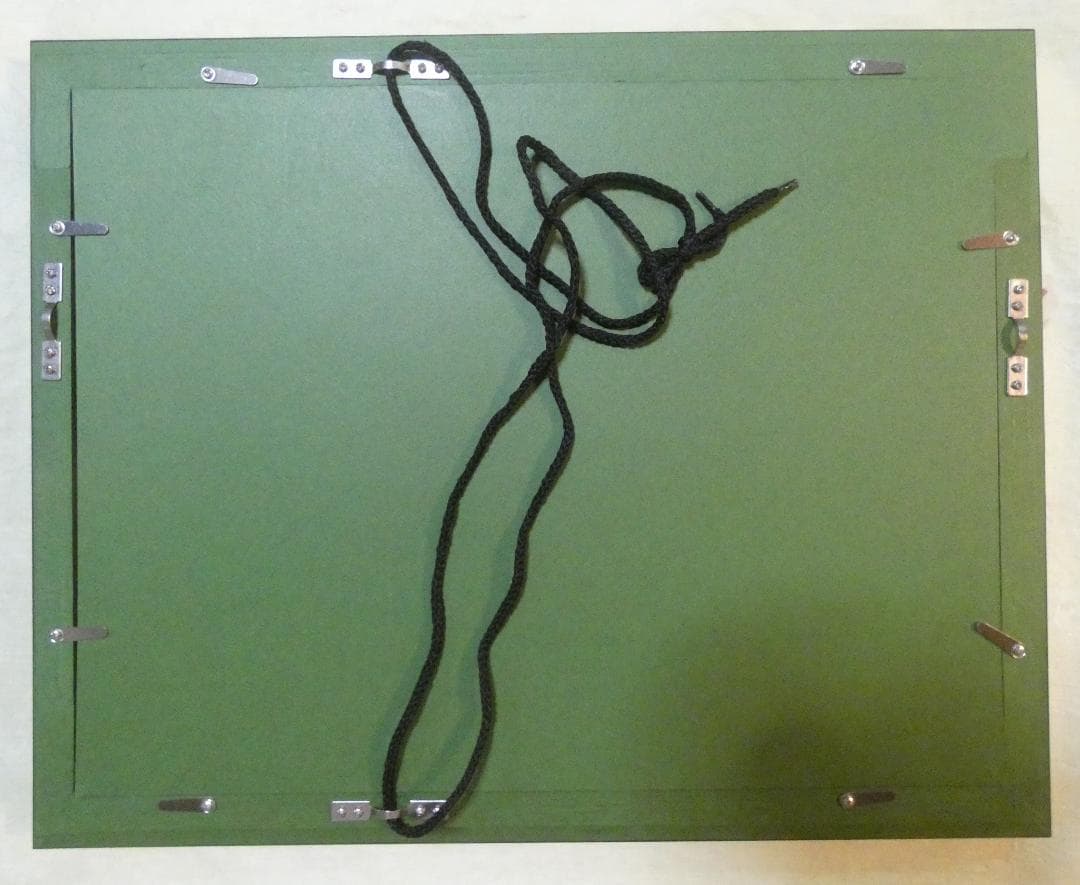 油彩画 奈良美智 「風景、人物」サイン F4 額装済み 肉筆手描き