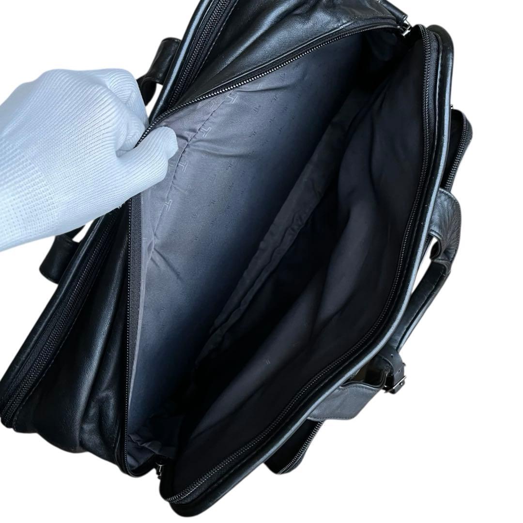 【美品】TUMI 96130D4 オールレザー 2WAY ビジネスバッグ 黒
