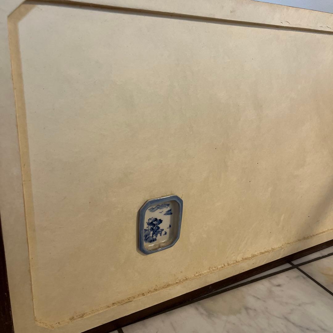 珍品　風炉先　茶道具　陶器　取手　辰砂　古染付　　 時代物　送料無料