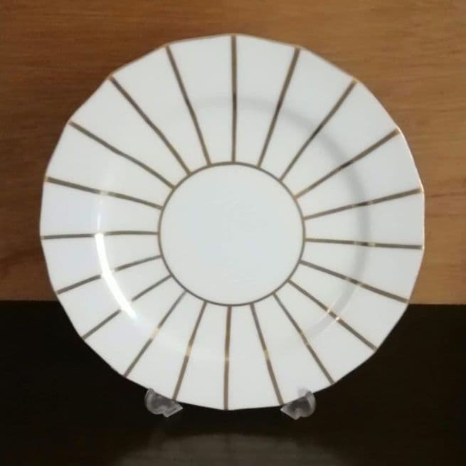 逸品　金彩装飾　ケーキ皿　飾り皿　アールデコ　Cauldon　英国 1905年製