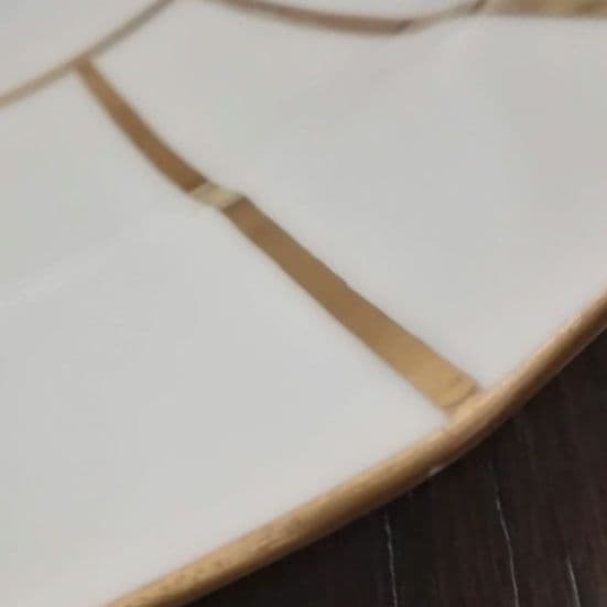 逸品　金彩装飾　ケーキ皿　飾り皿　アールデコ　Cauldon　英国 1905年製