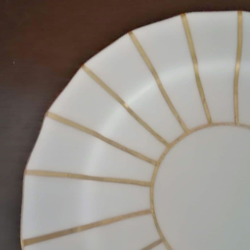 逸品　金彩装飾　ケーキ皿　飾り皿　アールデコ　Cauldon　英国 1905年製