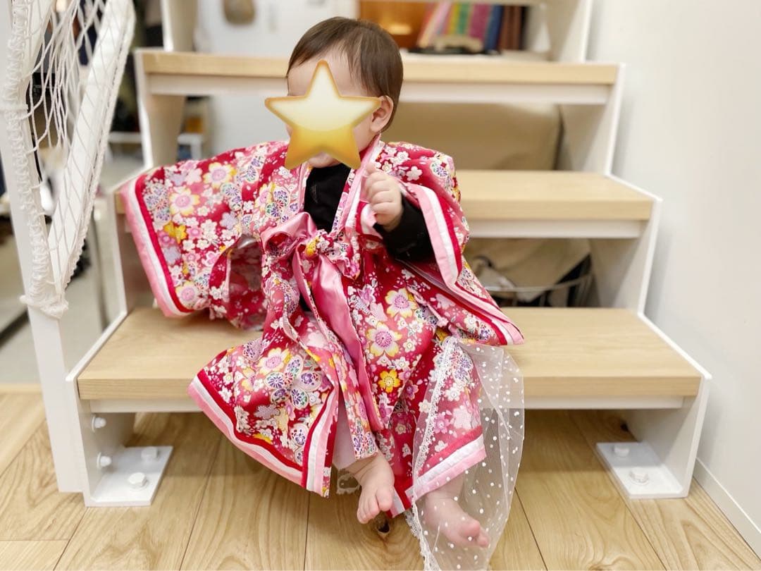 十二単風　ベビー着物　ハンドメイド　*初節句　*ひな祭り　*お食い初め