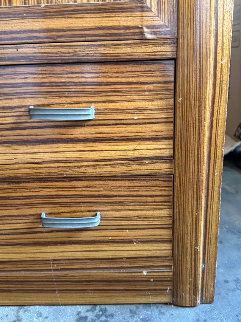 【送料込み】茶箪笥　童子絵　和家具　ヴィンテージチェスト