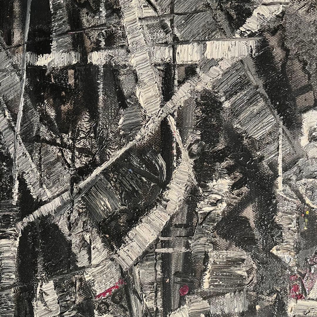 ★真作★ 旭日嘎(シゴラカ) 無題 油絵 貴重作品 フレーム付き 絵画 油彩画