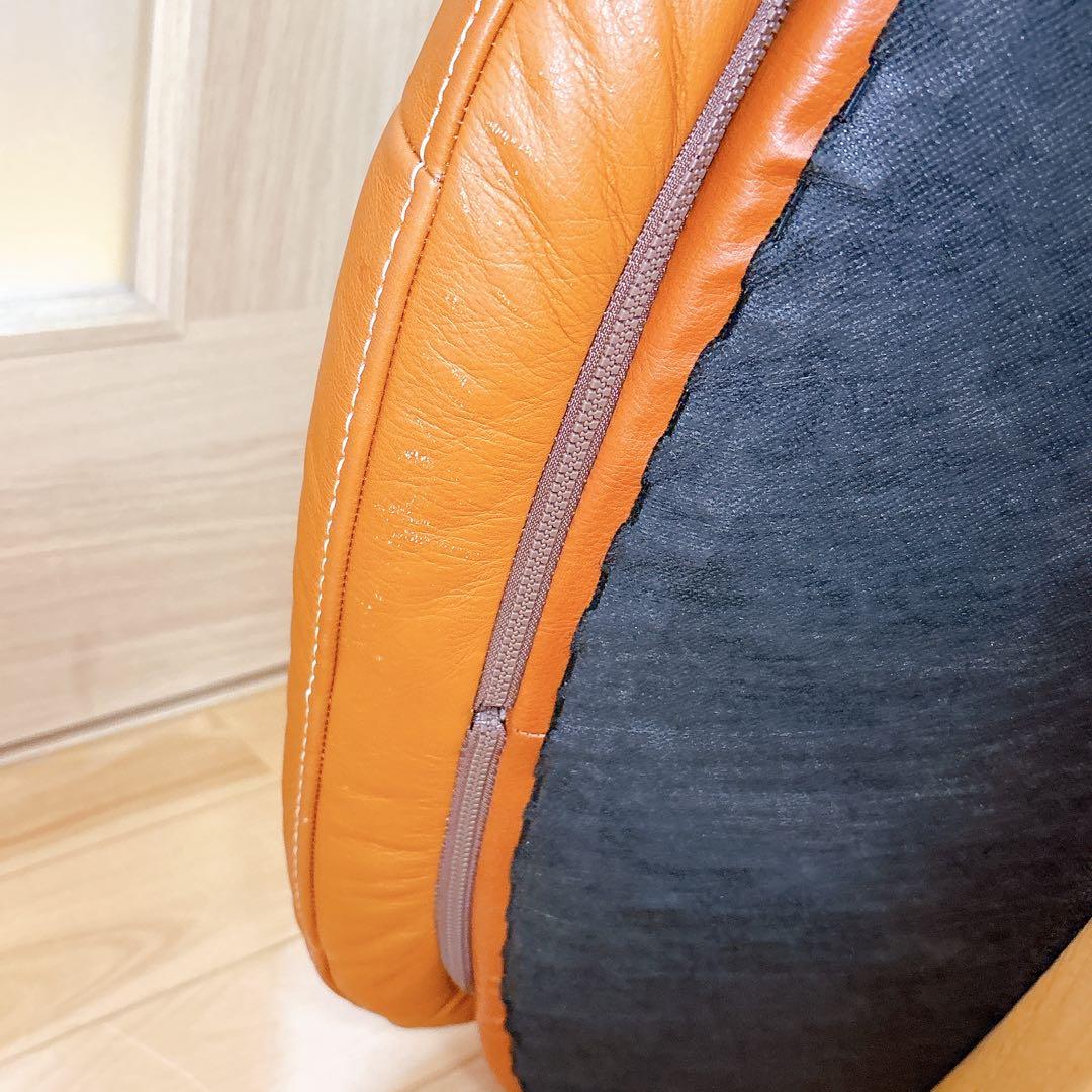 カリモク オットマン 本革 ブラウン 木製