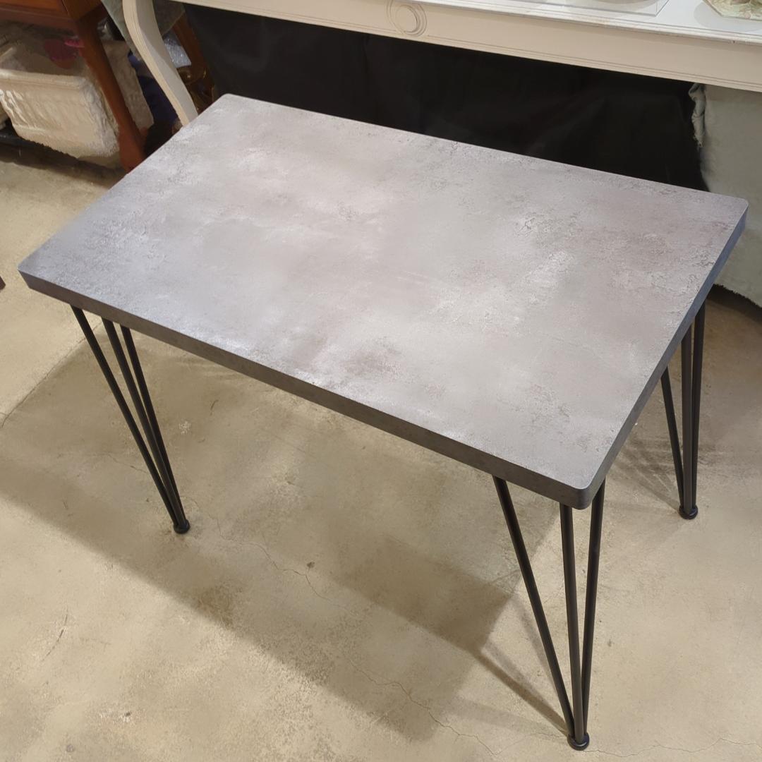 【極美品】デスク アッシュグレイ PCデスク ライトグレー 幅90㎝