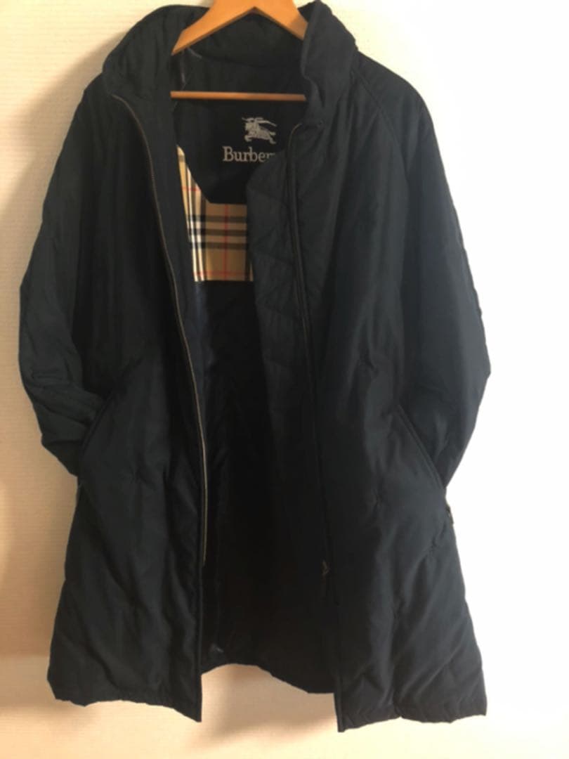 バーバリー ロングコート 総柄 黒