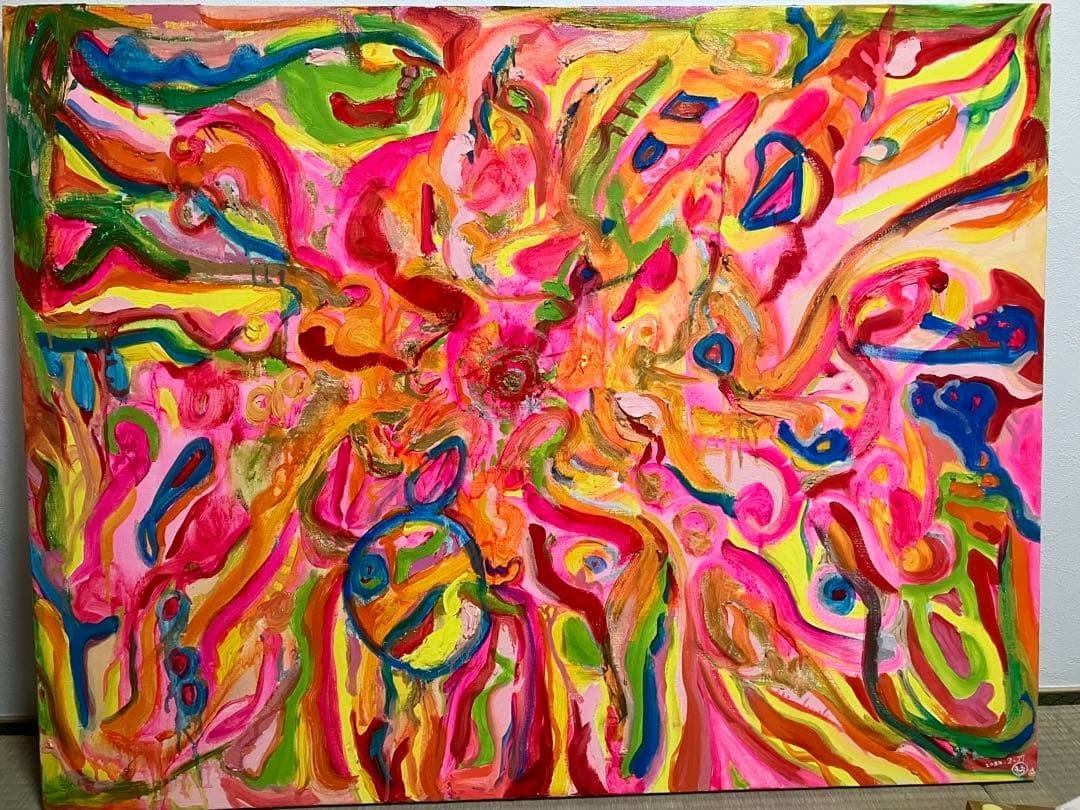絵　絵画　原画　油絵　油彩　雑貨　モダンアート　アート　迫力　抽象画　インテリア