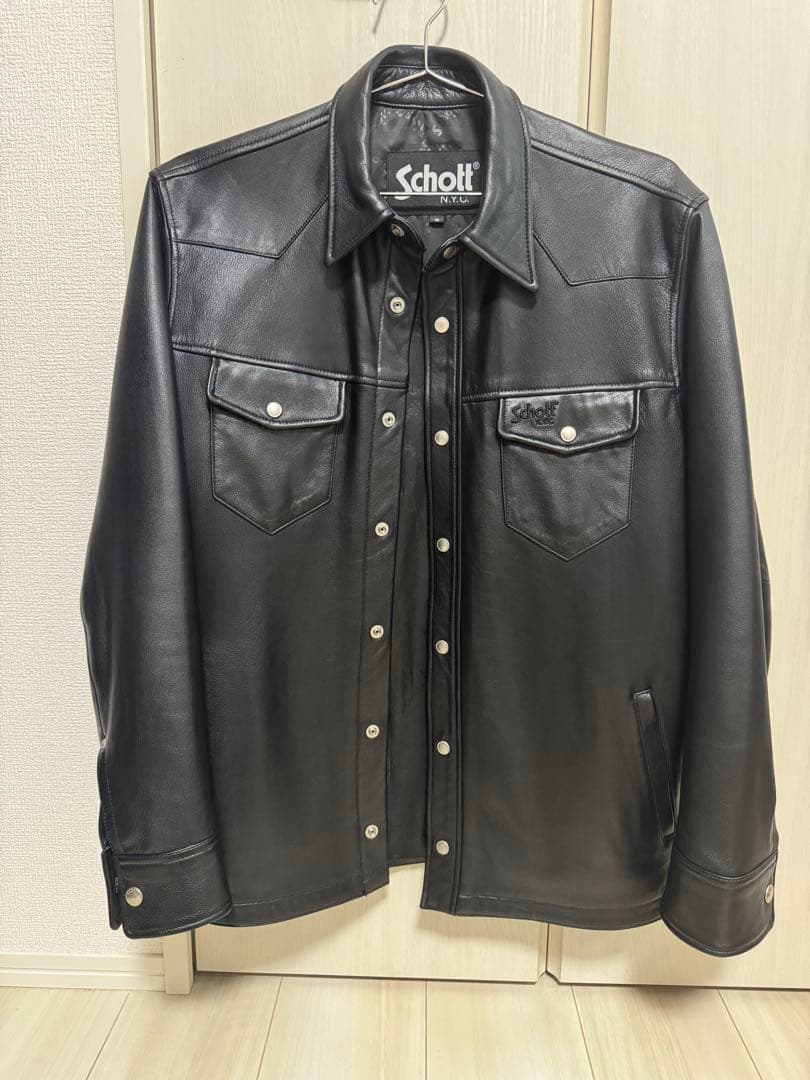 schott M ラムレザーシャツ　レザー　ジャケット