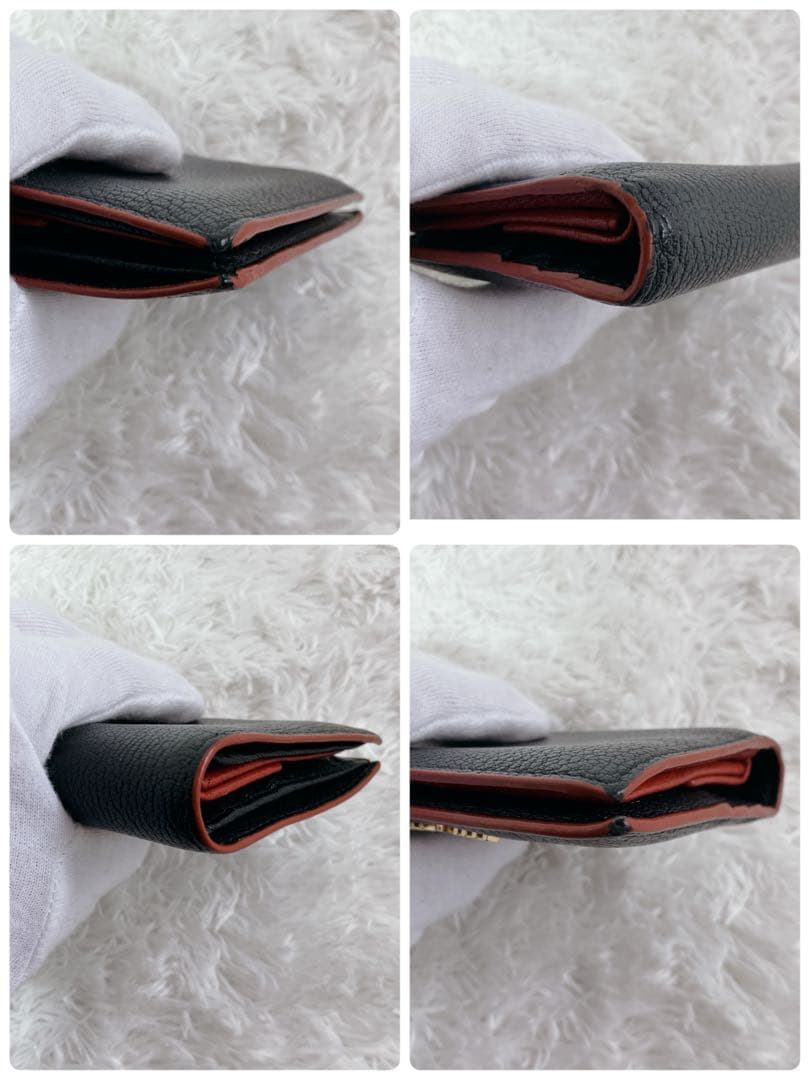 専用ミュウミュウ 折り財布 5MV204 マドラス ラブ ハート FRID黒