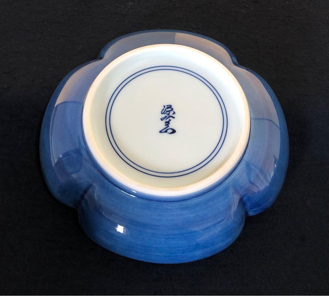 《レ》有田焼 源右衛門作 染錦松花鳥 木瓜 銘々皿5客 251127お1