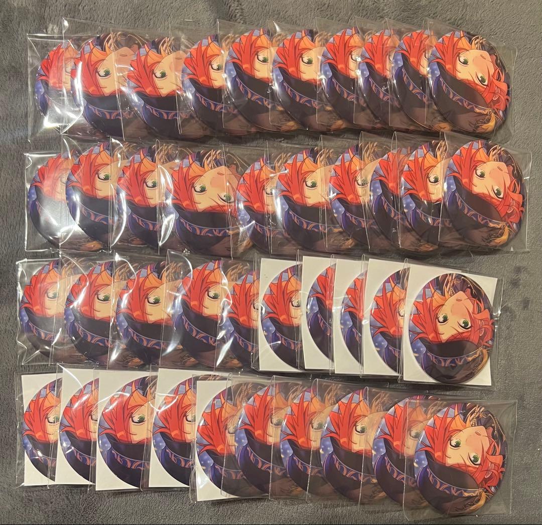 オリジナルキャラクター 丸型缶バッジ 50個セット