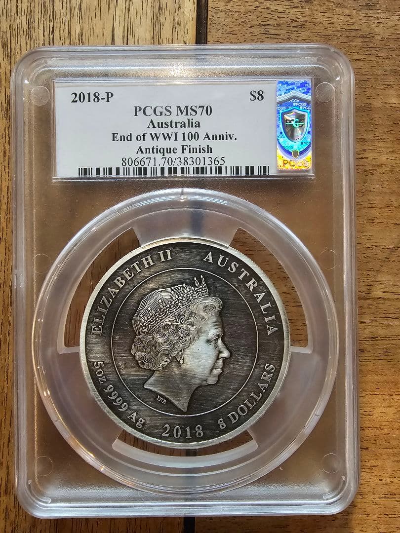 2018年 オーストラリア 8ドル 鳩 5oz