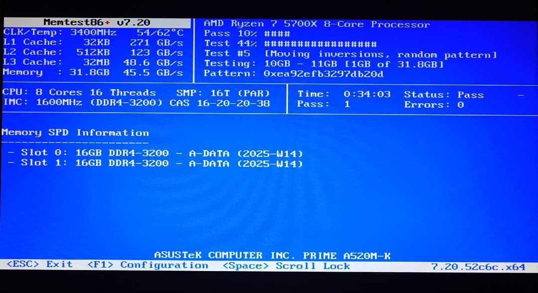 ADATA DDR4 3200 16GB ×2 計 32GB 【動作確認済】
