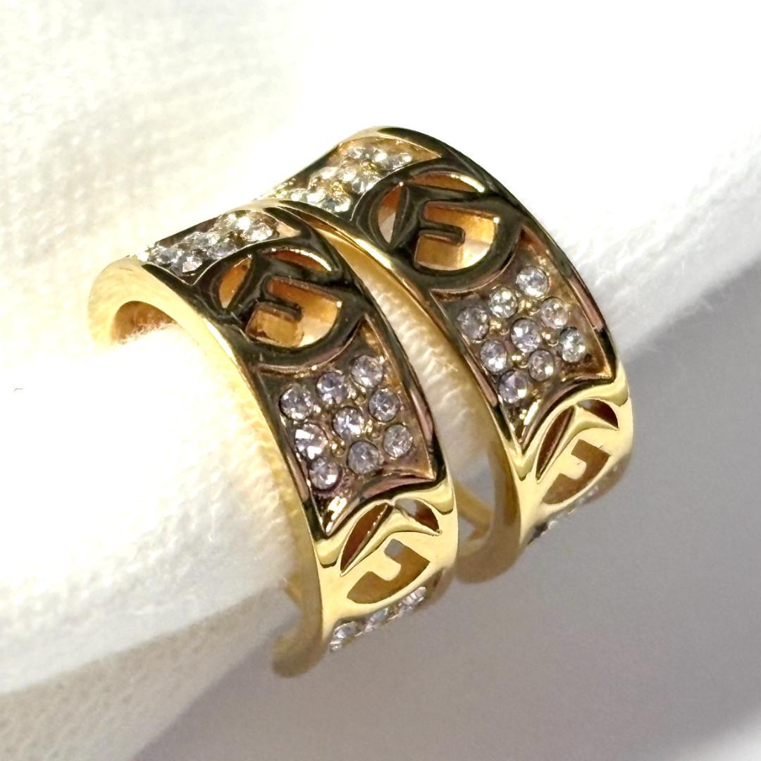 ★美品★　FENDI フェンディ エフイズフェンディ フープ ピアス