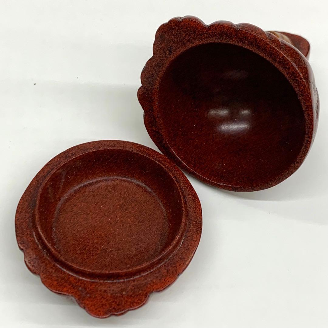 【香合　乾漆　達磨】江尻玄舟　共箱