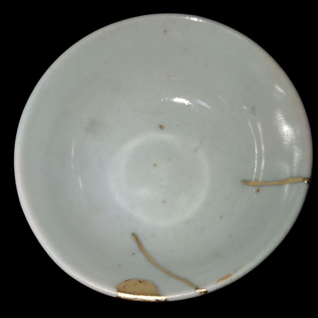 古伊万里　江戸時代　ナズナ文染付碗　くらわんか