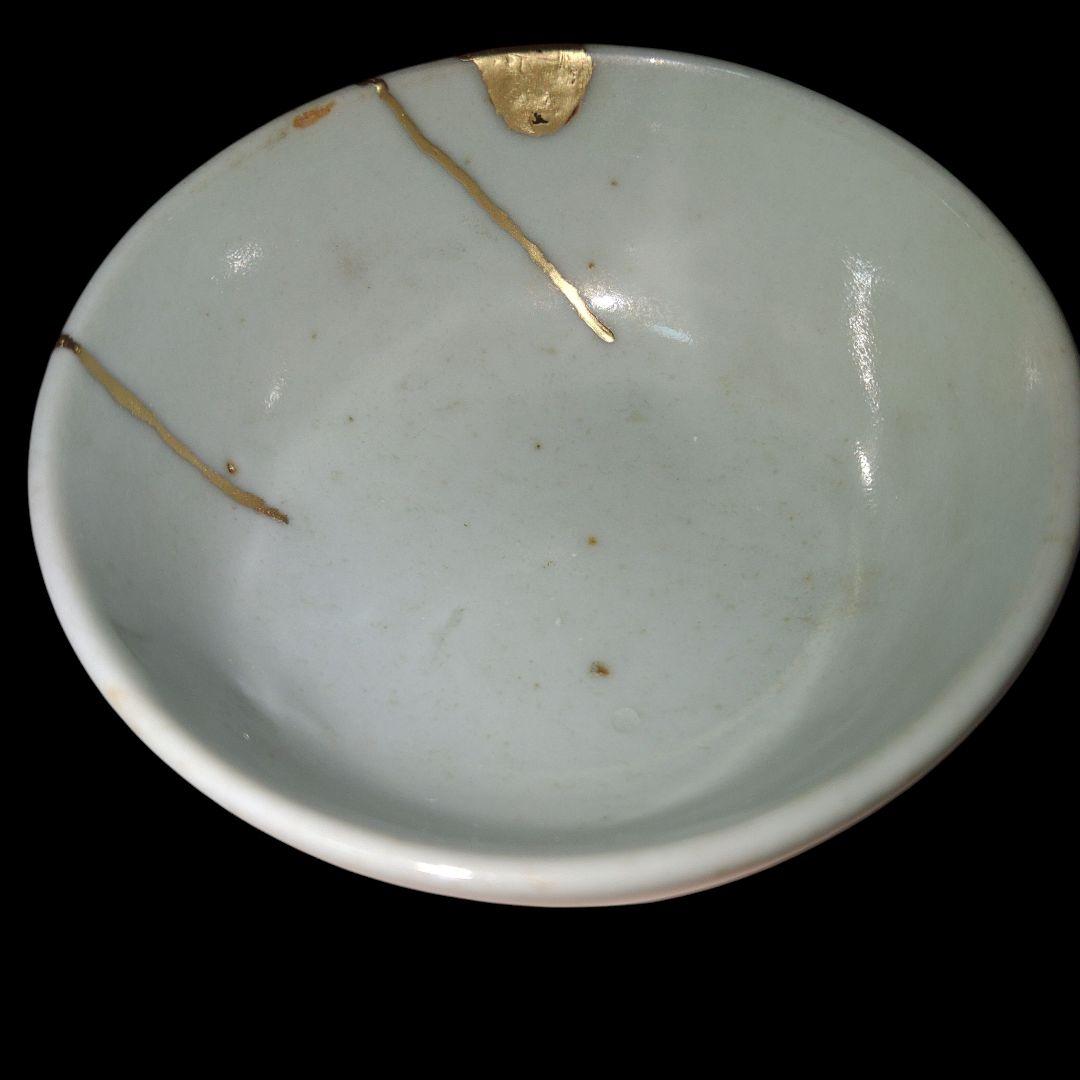 古伊万里　江戸時代　ナズナ文染付碗　くらわんか