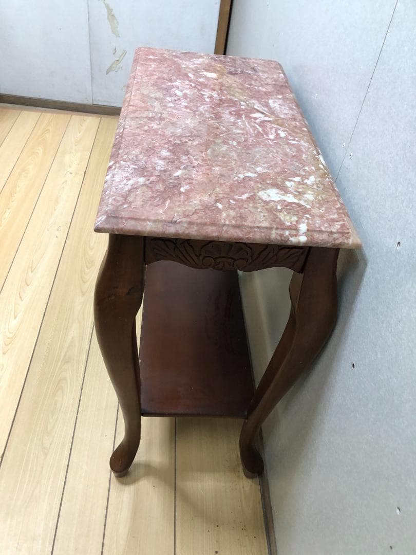 希少品　大理石 ロココ調 クラシック 猫脚 コンソールテーブル 75092-2