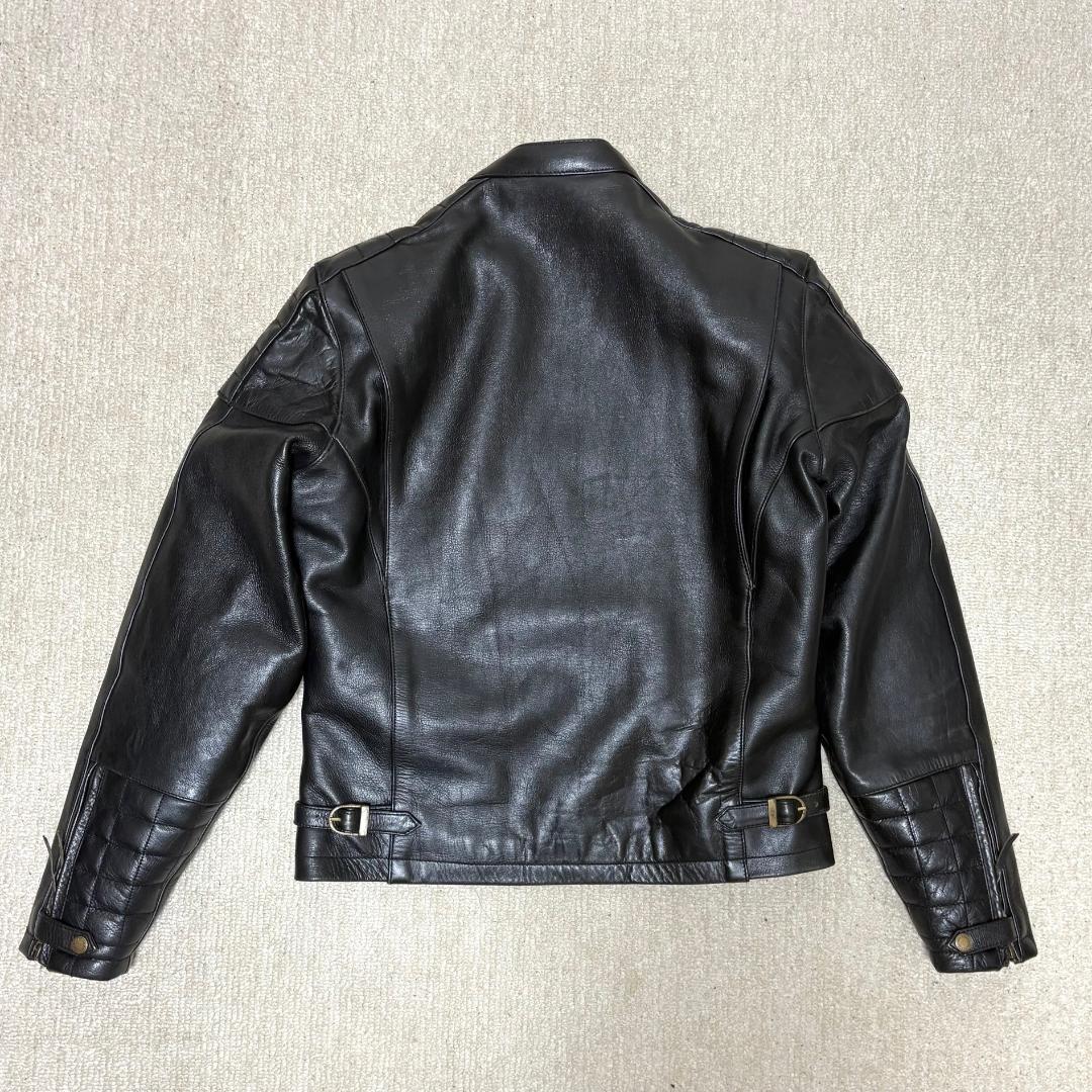 デグナー レザージャケット 黒 牛革 ライダース メンズ Lサイズ