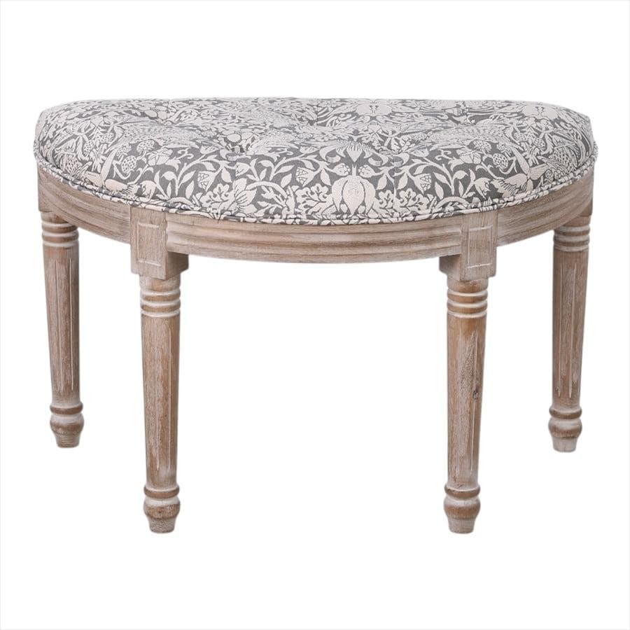 新品　NEWハーフムーン スツール いちご泥棒 グレー