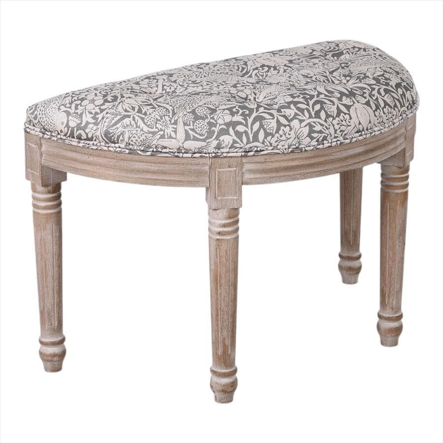 新品　NEWハーフムーン スツール いちご泥棒 グレー