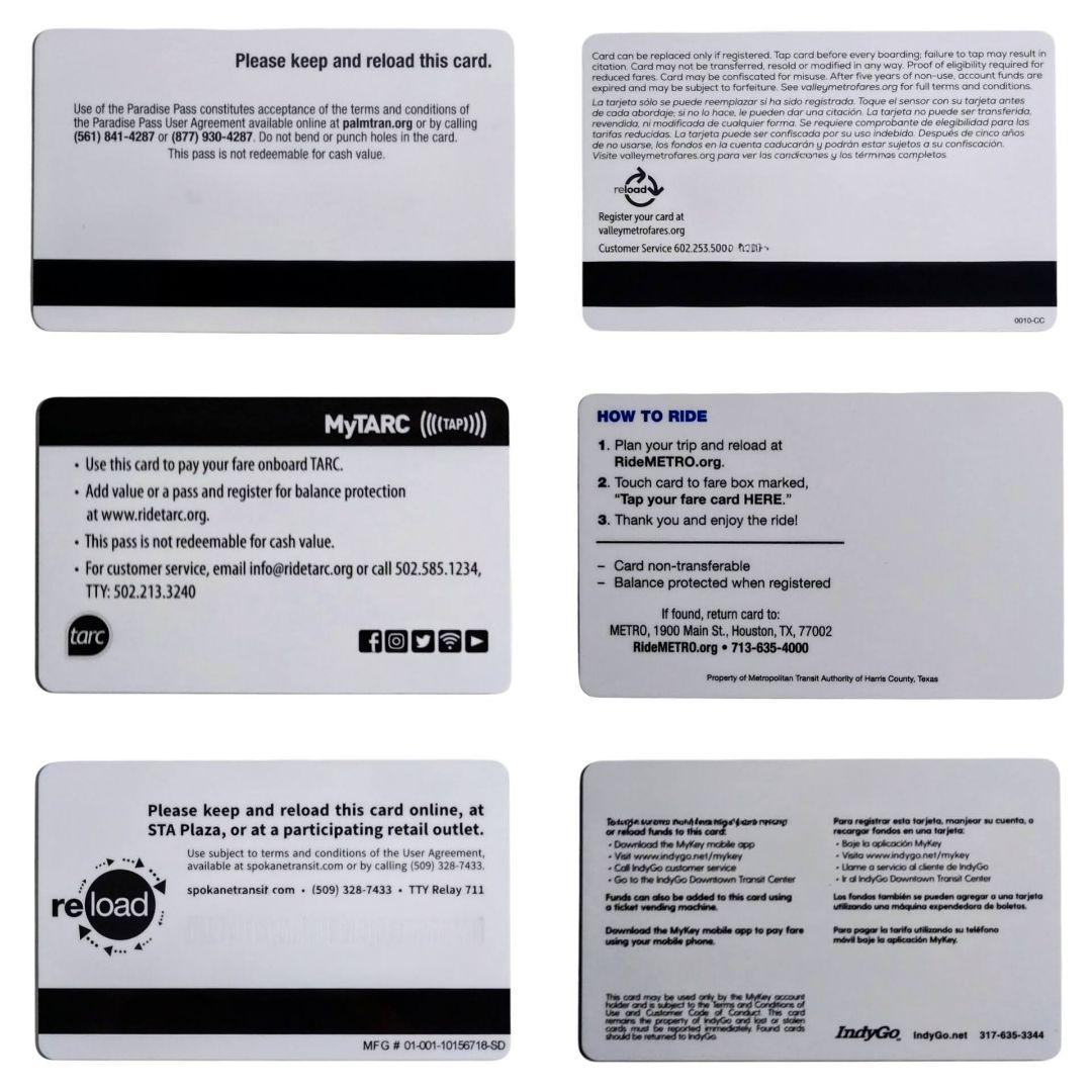 【お買い得・激レア・新品・匿名配送】アメリカ 交通カード 6枚セット Aセット