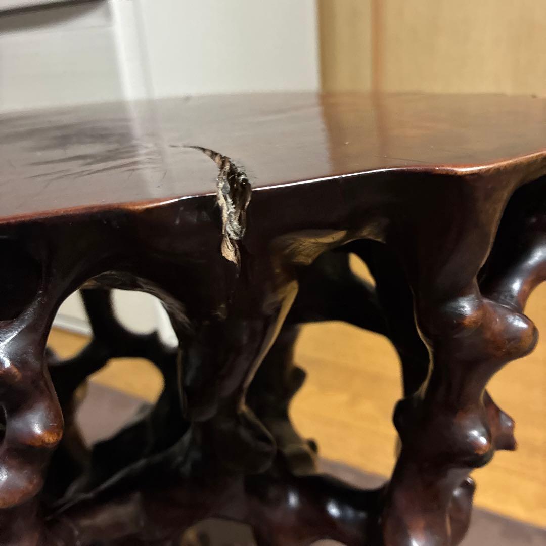 ‼️希少‼️根本、天然木、卓、飾台、花台、香炉台、日本式昭和レトロ根卓古美術明治大正